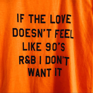 90s Love Orange Baby Tee