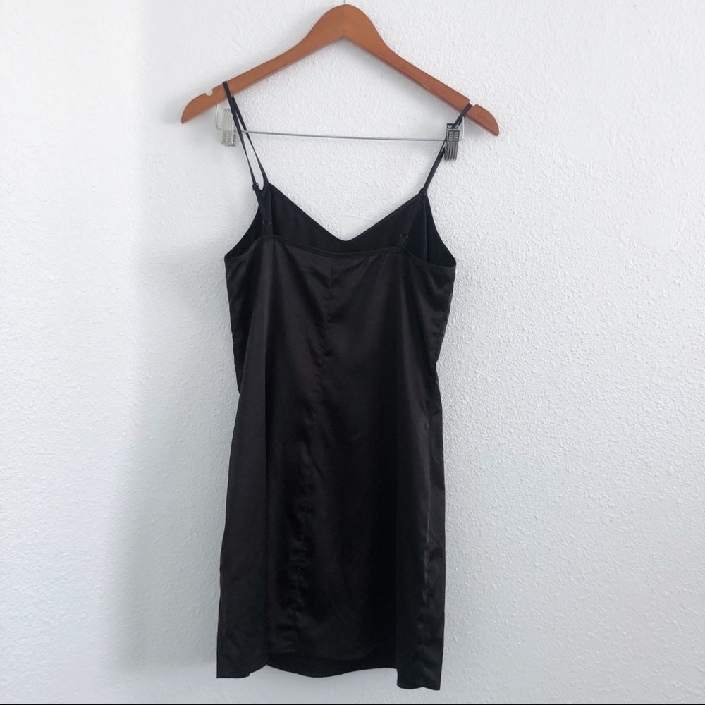 Black Bebe Lingerie Slip Dress