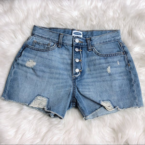 Old Navy Lightly Distressed Blue Jean Shorts