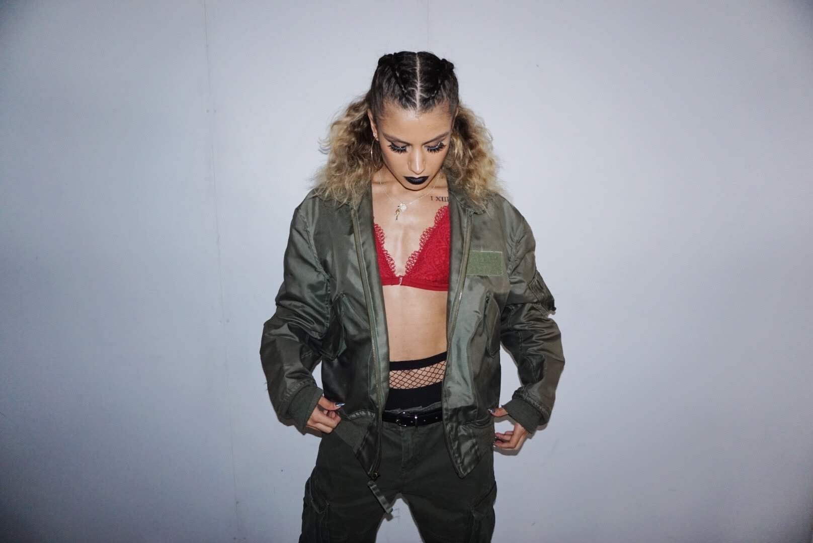 Vintage Army Green Bomber Jacket