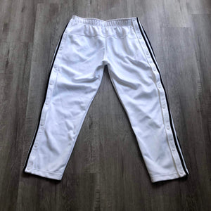 Adidas White Button Down Tricot Sweatpants