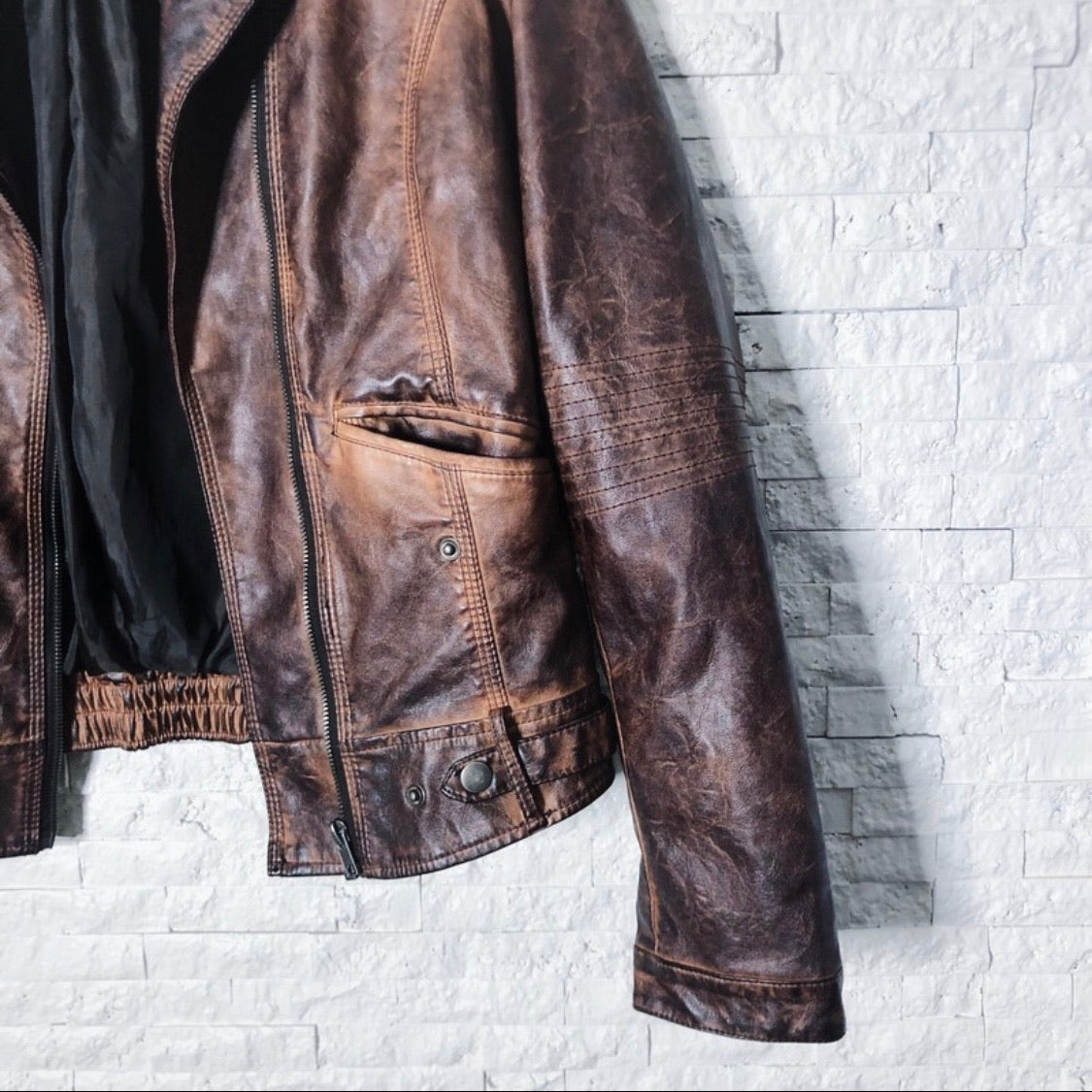 Vintage Brown Kut Leather Jacket