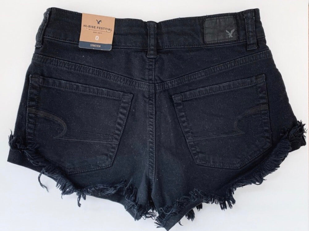 American Eagle Outfitters Black High Rise Shorts