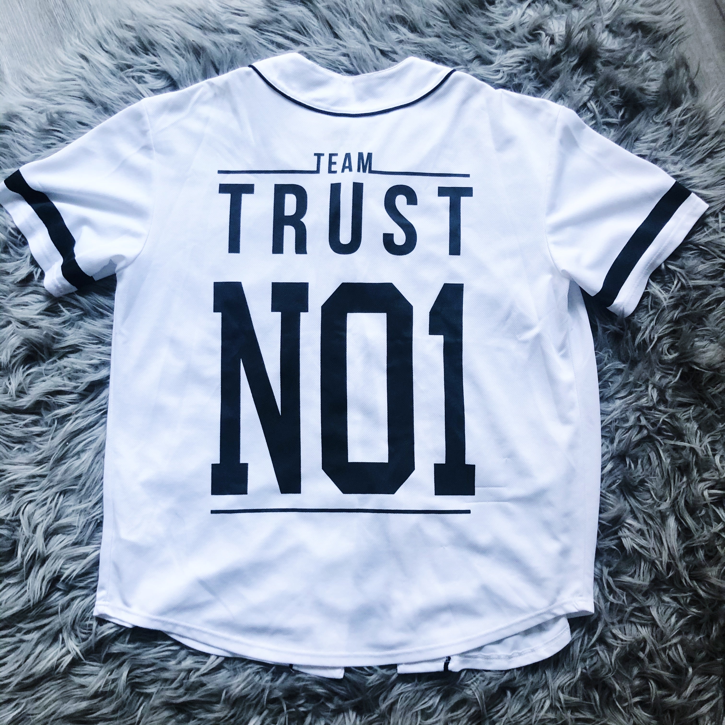 Trust No One Baseball Jersey