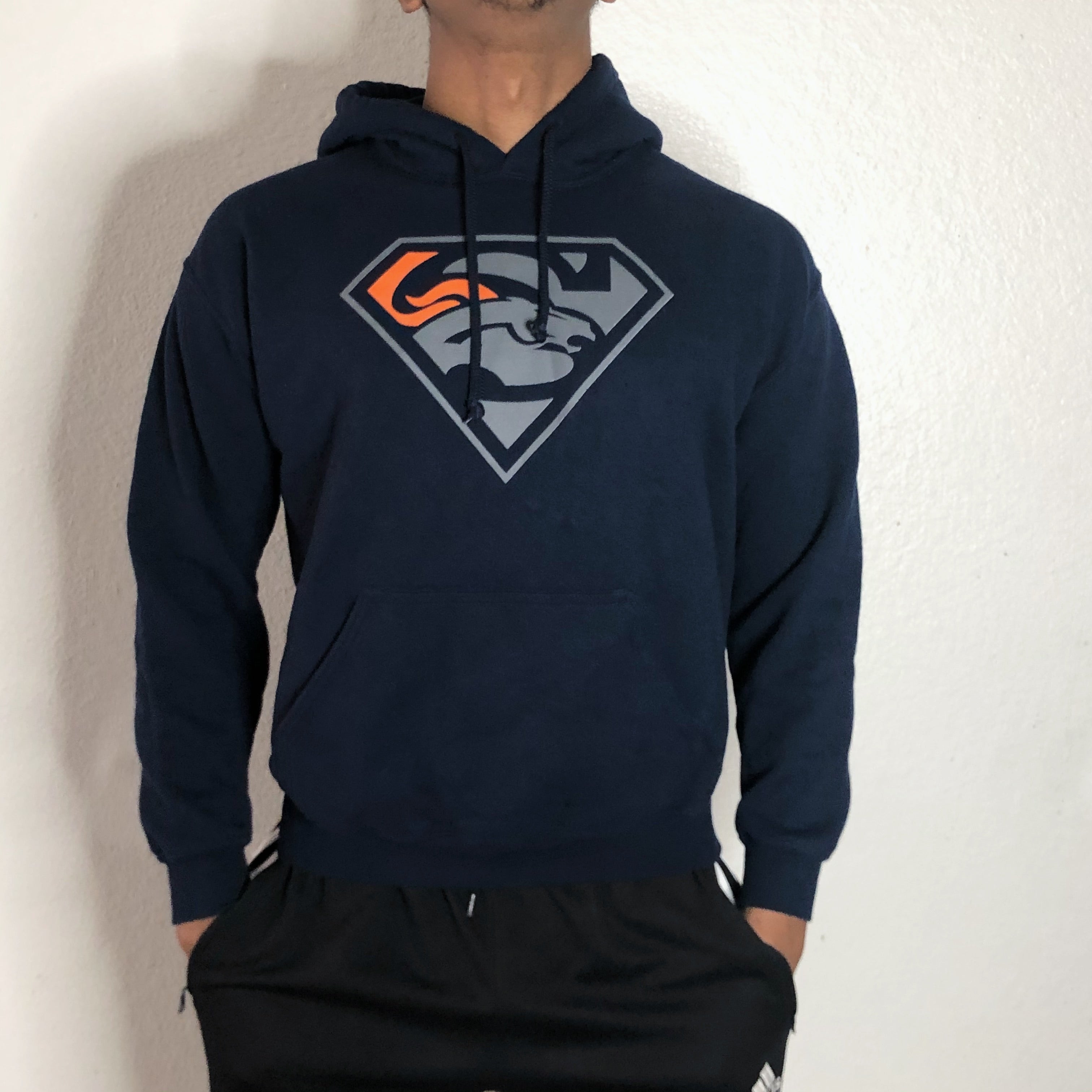 Broncos Navy Superman Hoodie