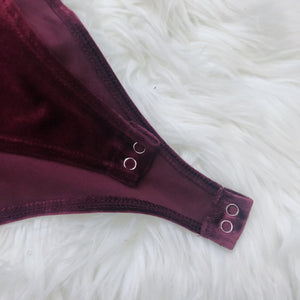 Velvet Maroon Bodysuit