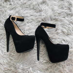 Baby Girl Black Soft Platform Heels