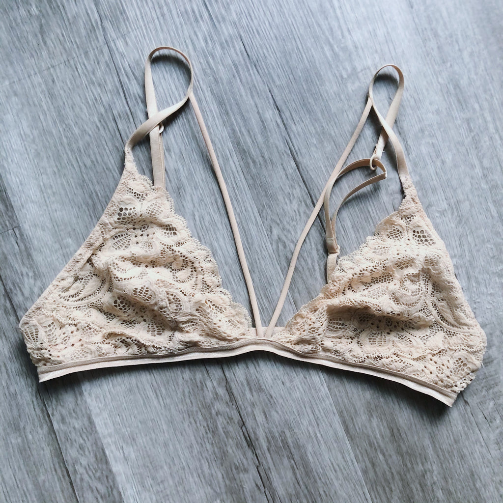 Cream Lace Bralette