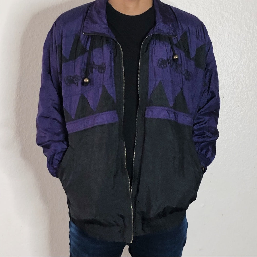 Vintage 90’s Purple & Black Unisex XL Jacket