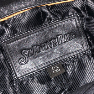 Vintage 90’s Black St. John’s Bay Leather Zip Up Jacket