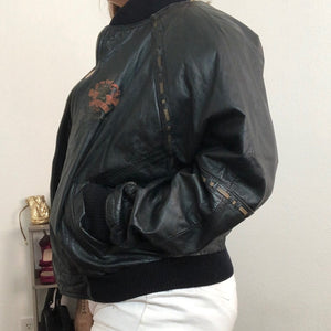 Z. Cavaricci Black Vintage Leather Jacket