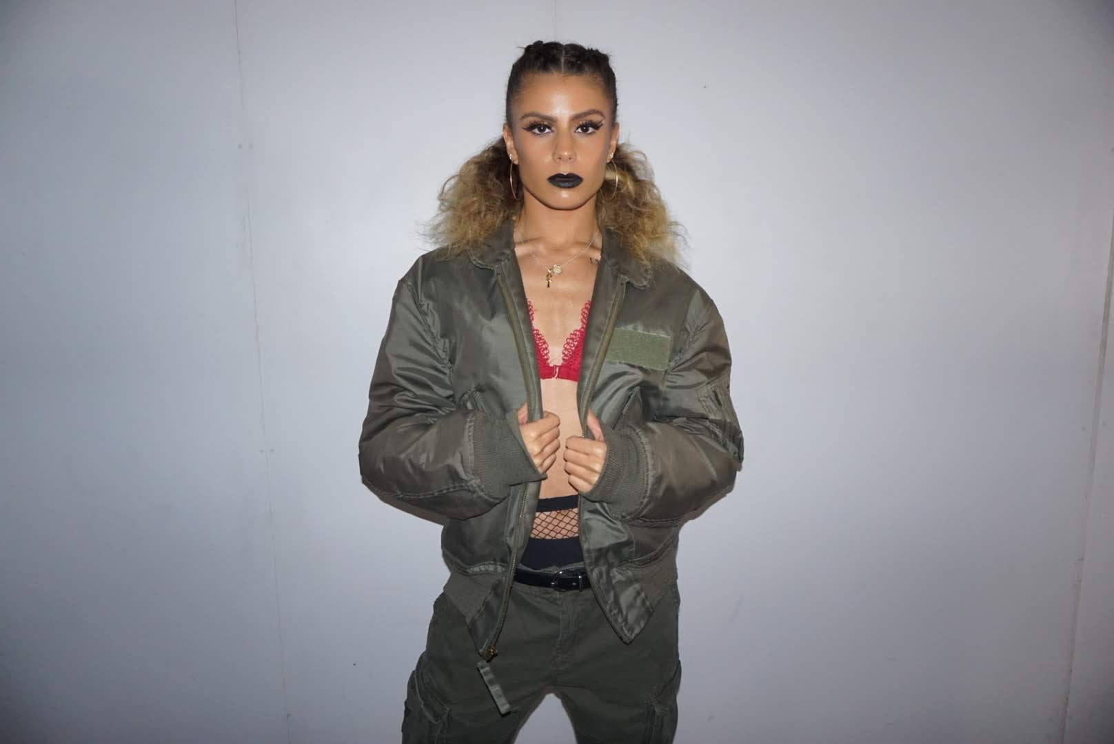 Vintage Army Green Bomber Jacket