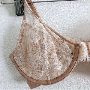 Nude Lace Cut Out Bralette