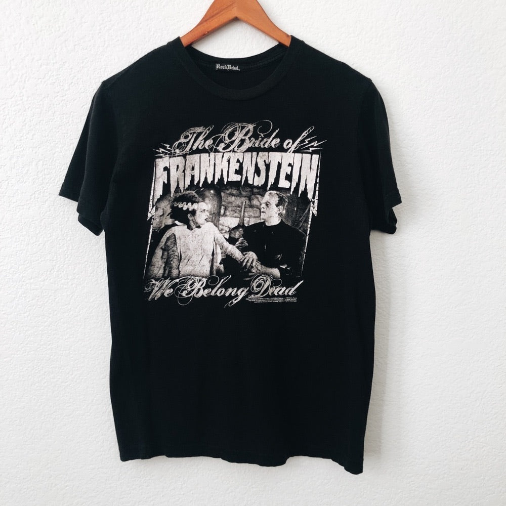 WE BELONG DEAD FRANKENSTEIN BLACK GRAPHIC TEE