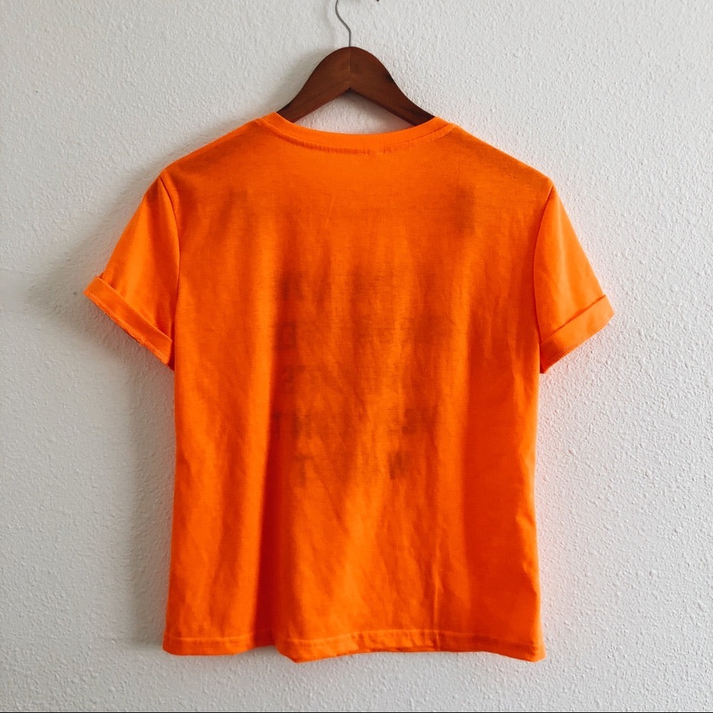 90s Love Orange Baby Tee