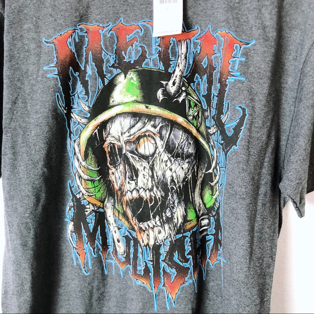 Metal Mulisha Gray Destroyer Zombie Graphic Shirt