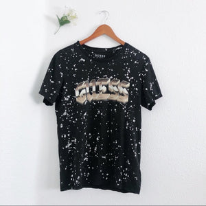 Black Acid Wash Guess by Los Angeles T-shirt