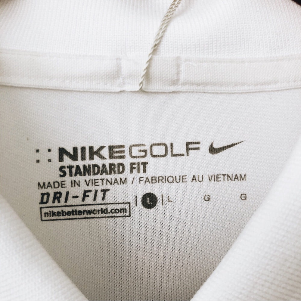 White & Blue Nike “Never Too Hungover” Golf Top