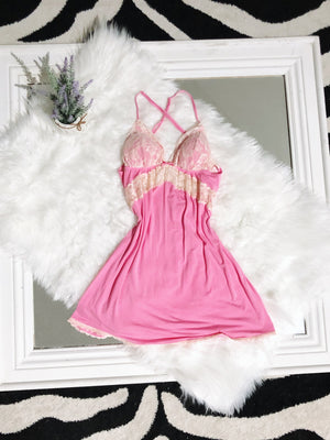 Victoria’s Secret Pink Lace Detailed Slip Dress