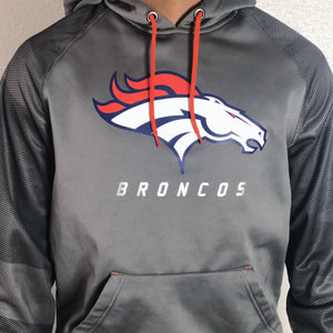 Broncos Gray and Orange Hoodie