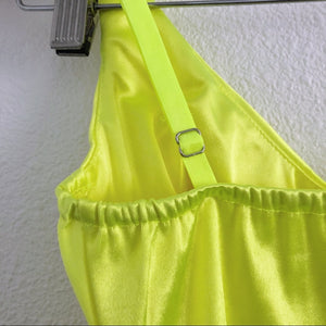 Beautiful Soft Neon Highlighter Yellow Bodysuit