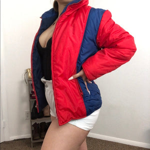 Swing West Red & Blue Puffer Outdoor Jacket