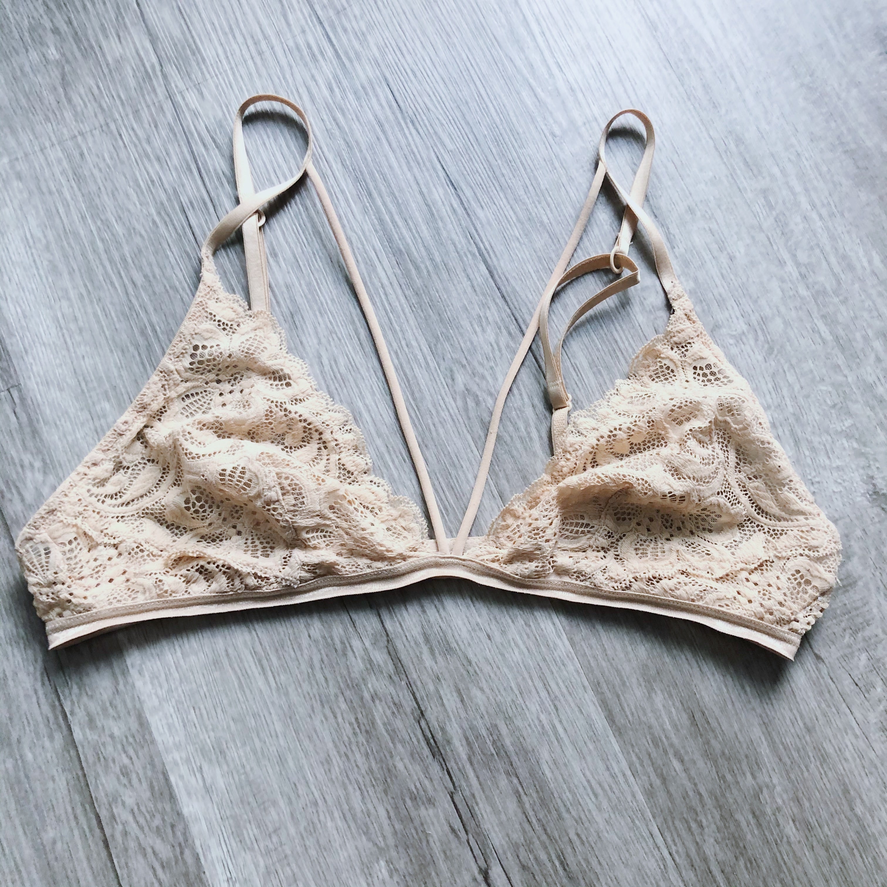 Cream Lace Bralette