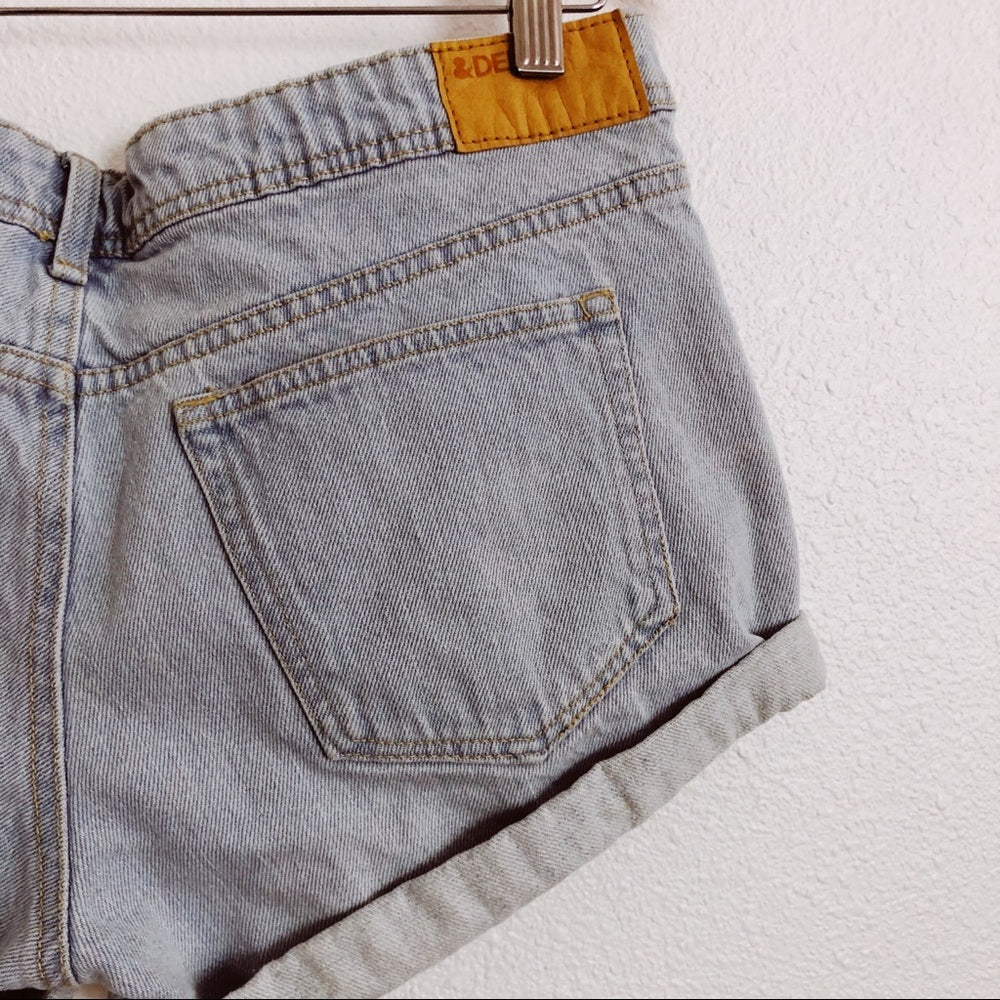 Skinny Low Waist Rolled Cuff Jean Shorts