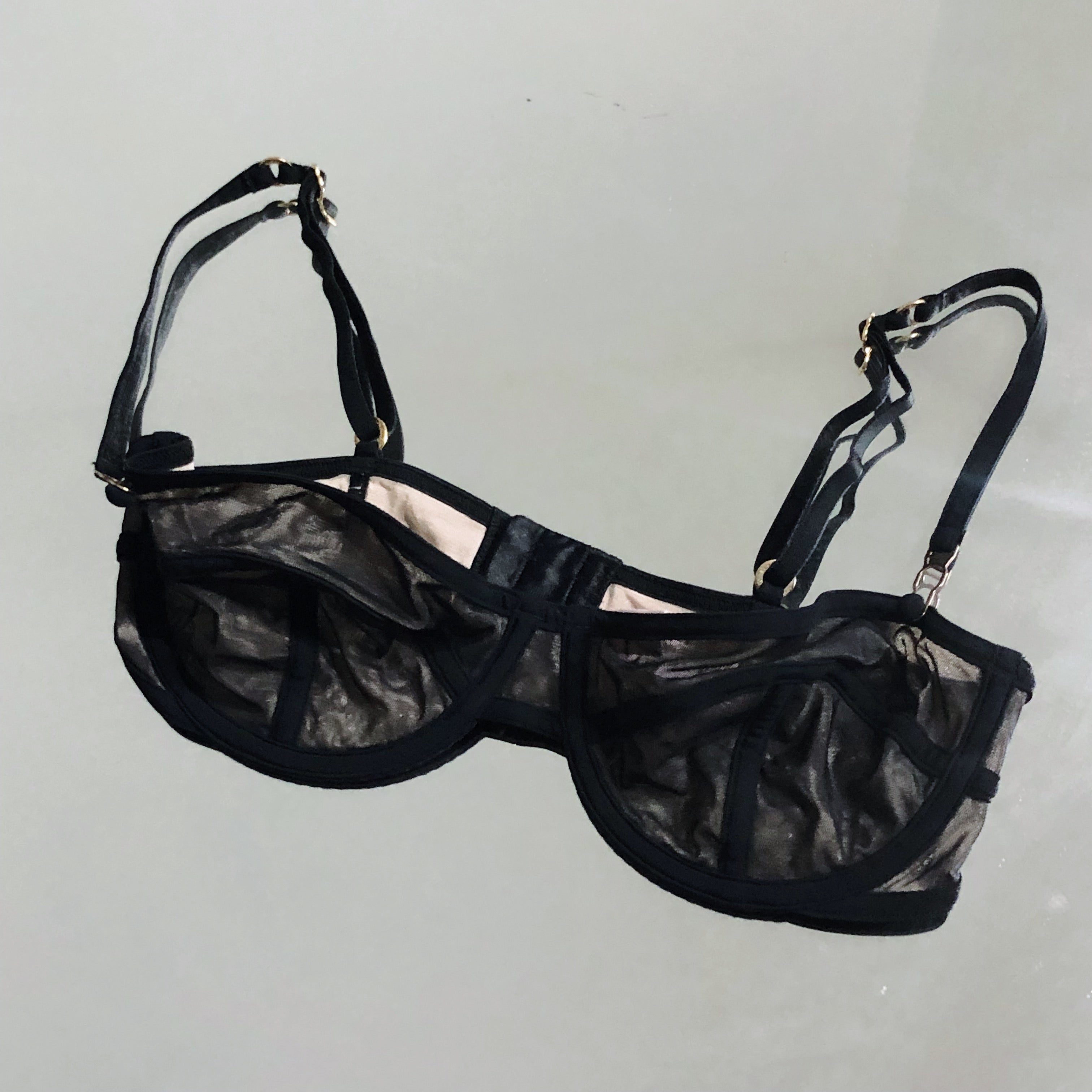 Black and Nude Victoria’s Secret Mesh Bra