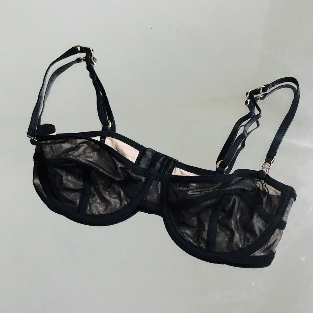 Black and Nude Victoria’s Secret Mesh Bra