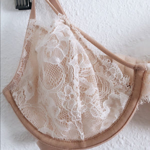 Nude Lace Cut Out Bralette