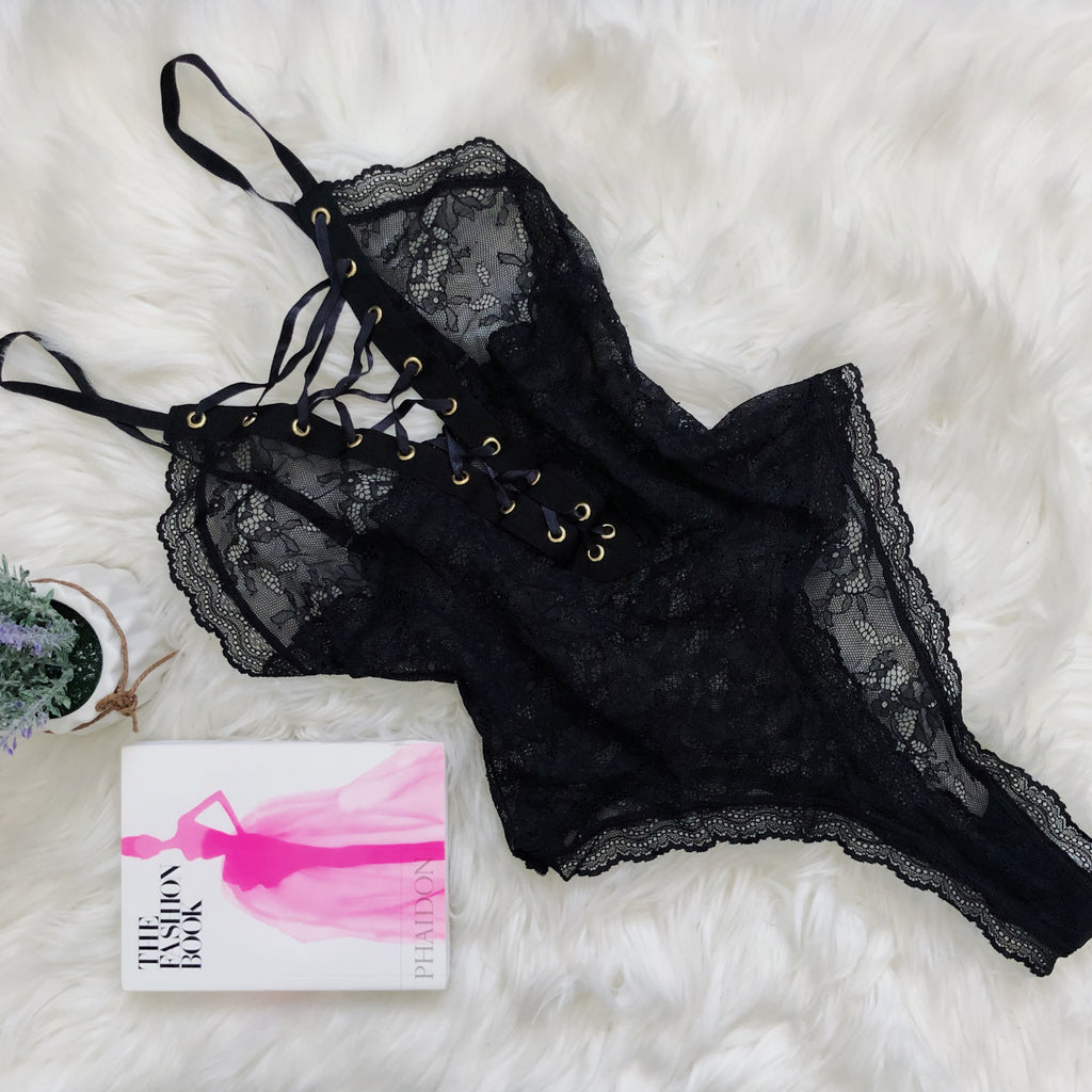 Date Night Black Lace Bodysuit