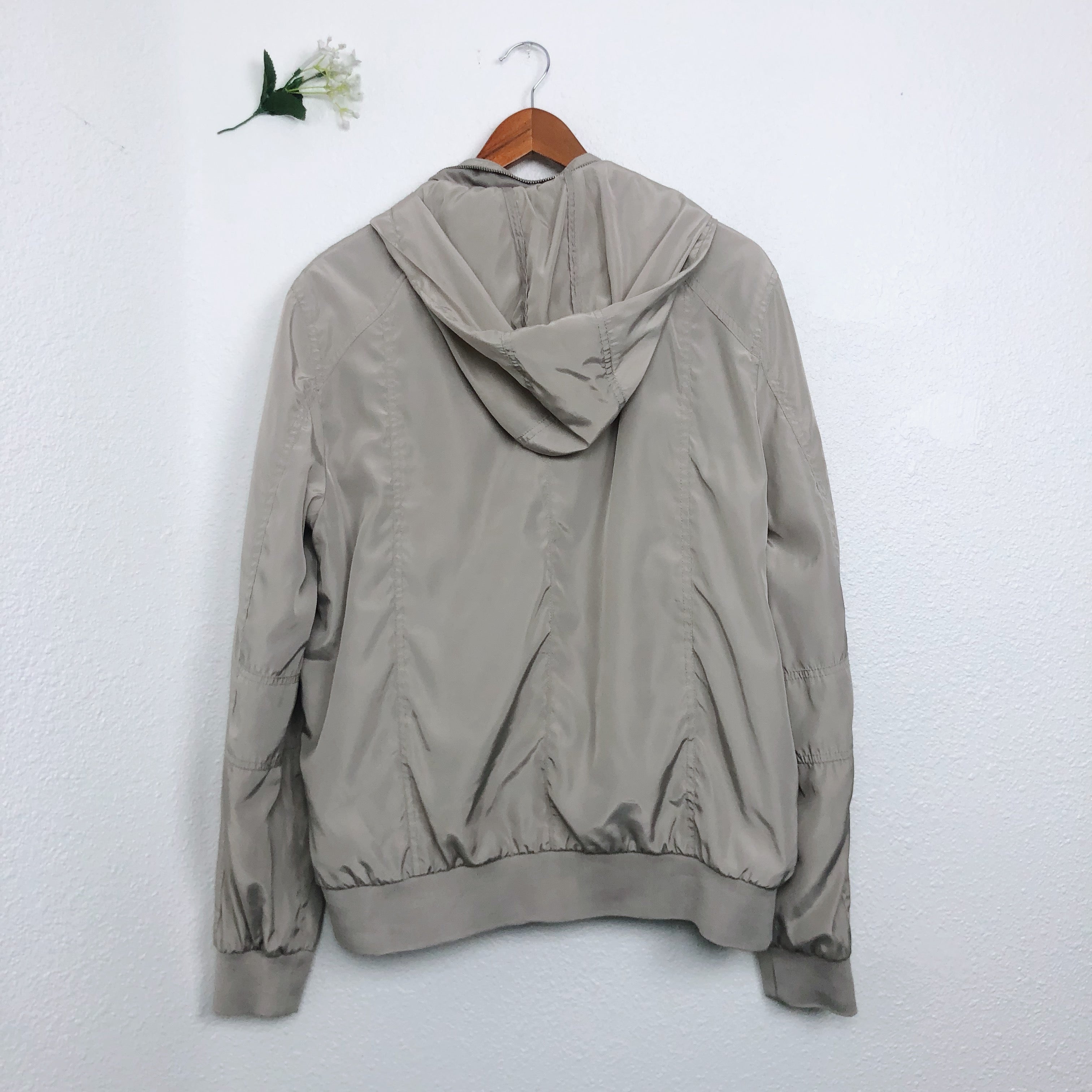 TAN MEN WINDBREAKER ZIP UP JACKET