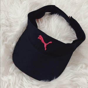 Black & Hot Pink Puma Visor