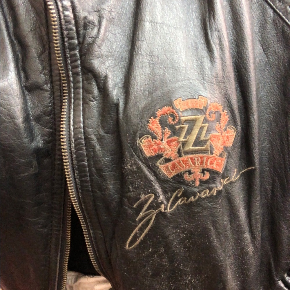 Z. Cavaricci Black Vintage Leather Jacket