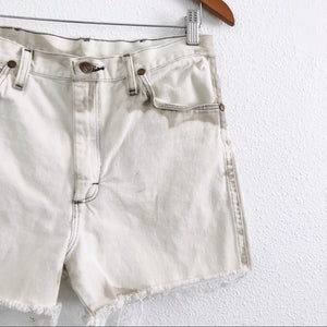 Bleached Acid Wash Tan Wrangler Shorts