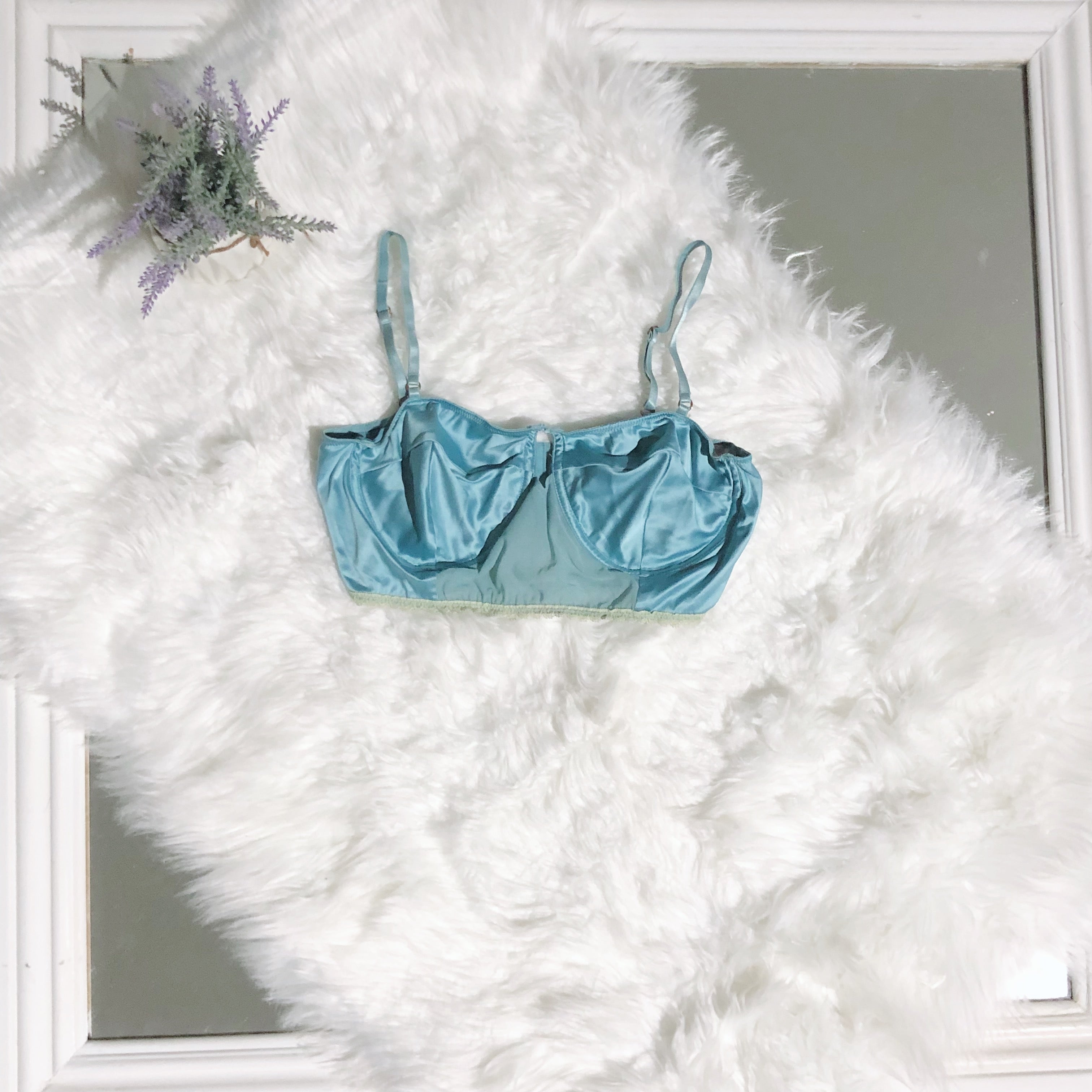 Teal Bralette with Adjustable Straps