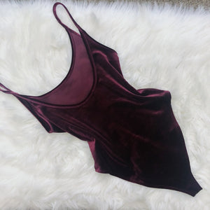 Velvet Maroon Bodysuit