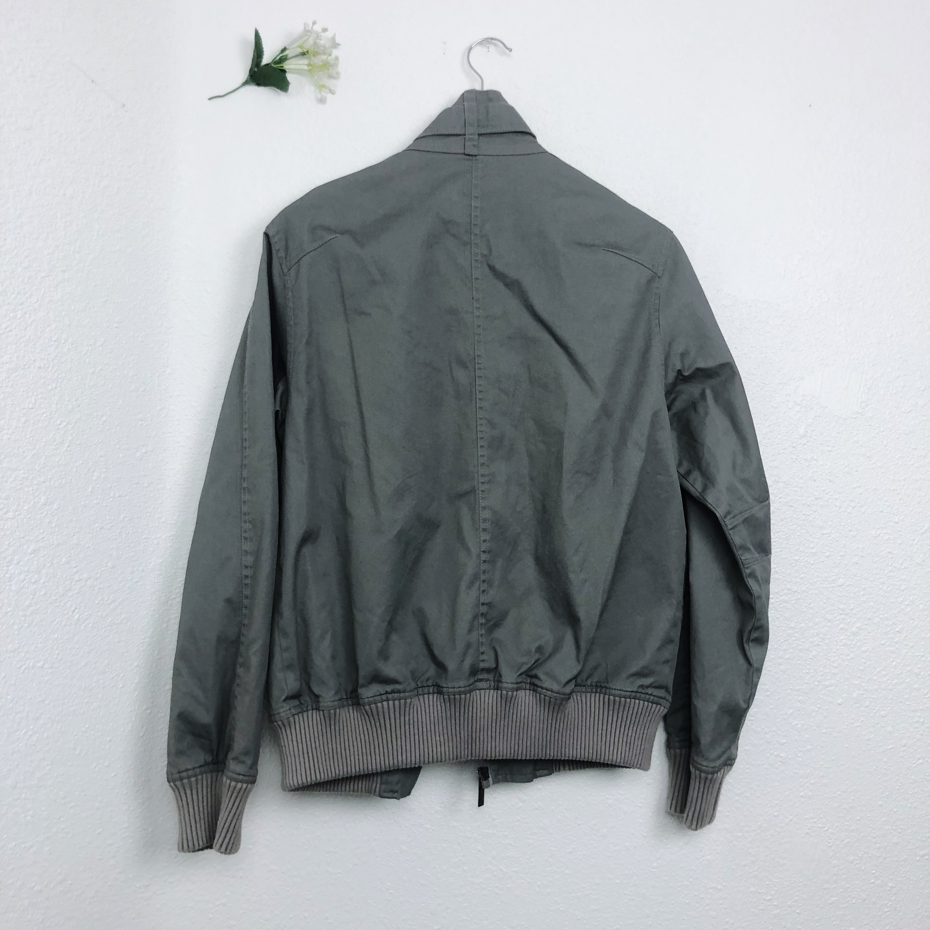 GRAY ZIP UP CUT & SEW UNISEX JACKET