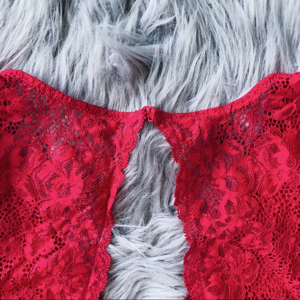 INC Soft Fuscia Lace Bralette