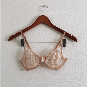 Nude Lace Cut Out Bralette