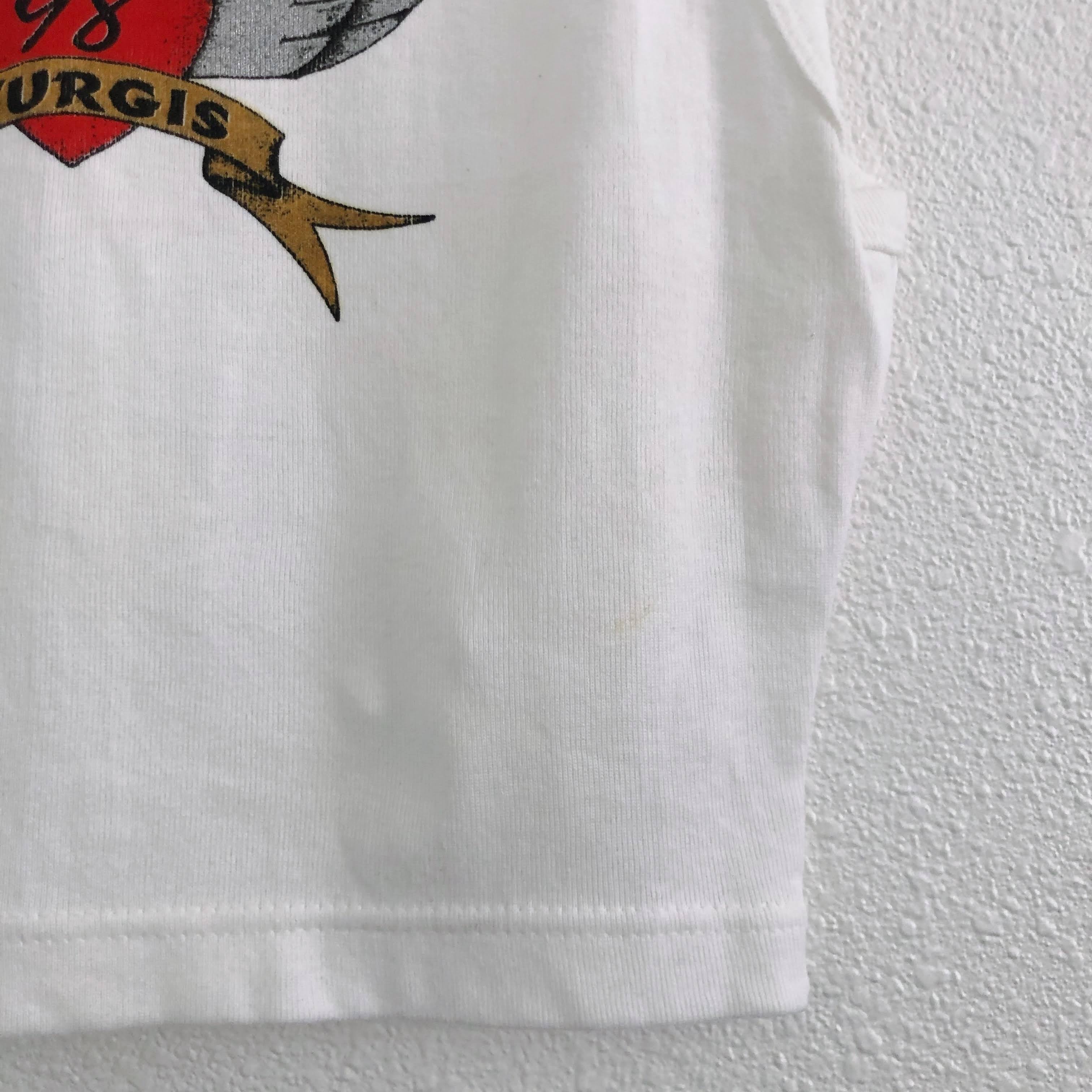 98 Sturgis White 90’s Lat Sportswear Crop Tank Top