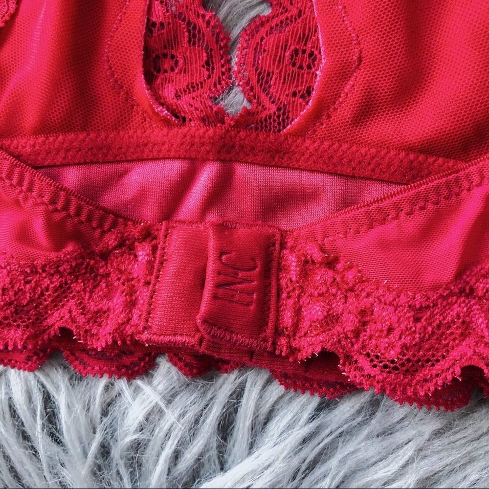 INC Soft Fuscia Lace Bralette