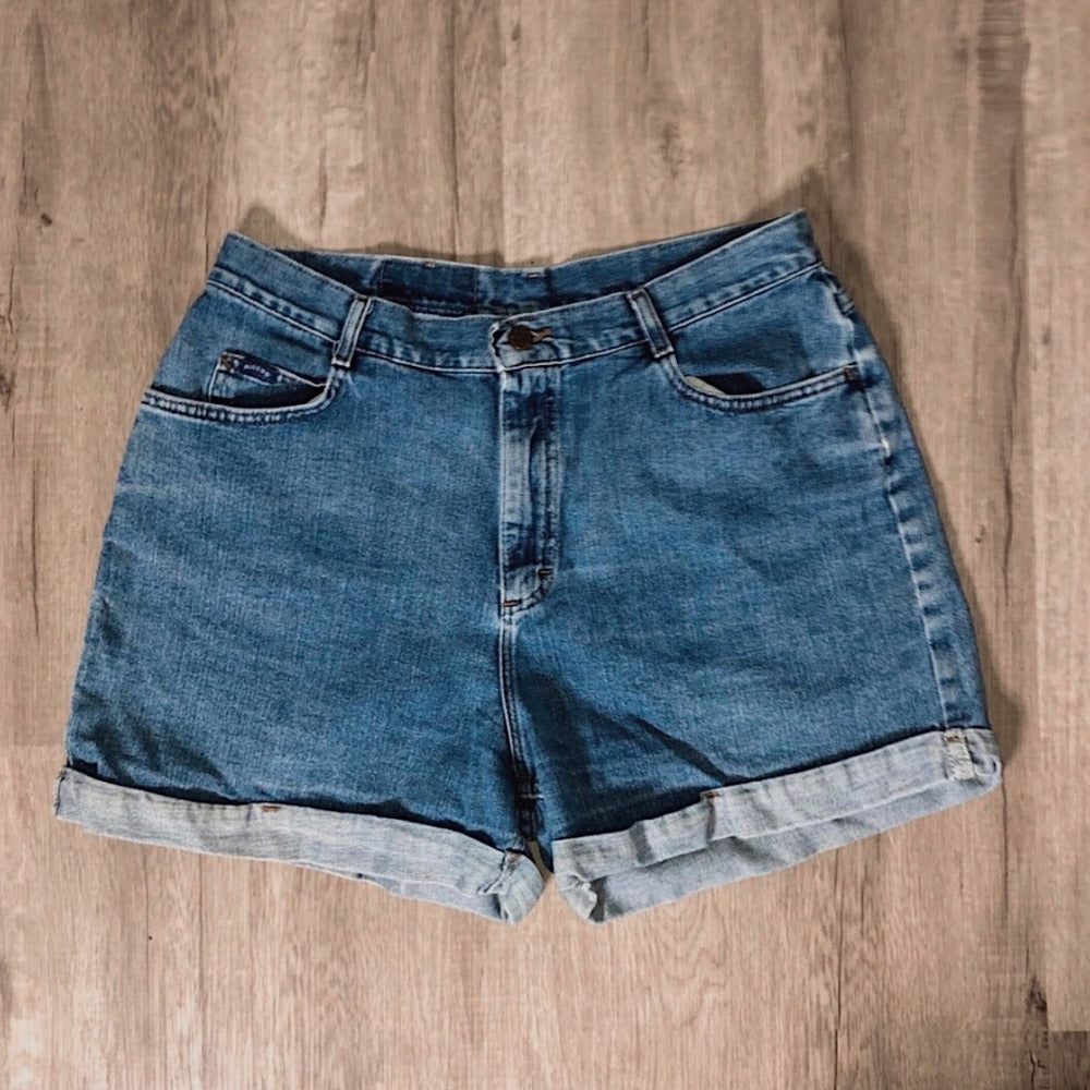 Denim Blue Riders by Lee Rolled Cuff Shorts