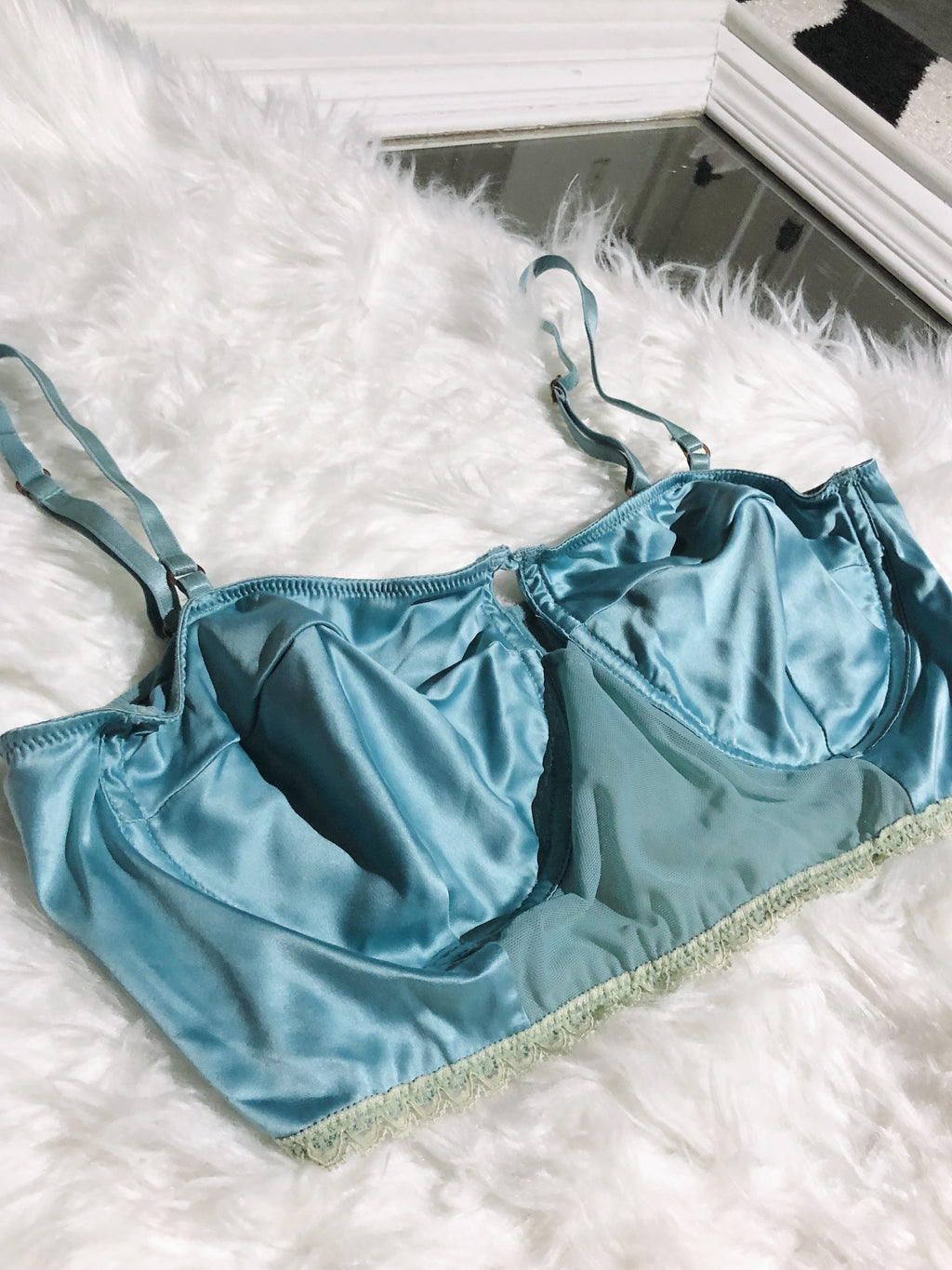 Teal Bralette with Adjustable Straps