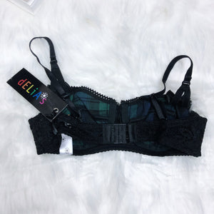 Dolls Kill Jeepers Peepers Plaid Underwire Bra