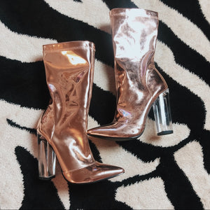 Roudy Bae Rose Gold Pointed Heels