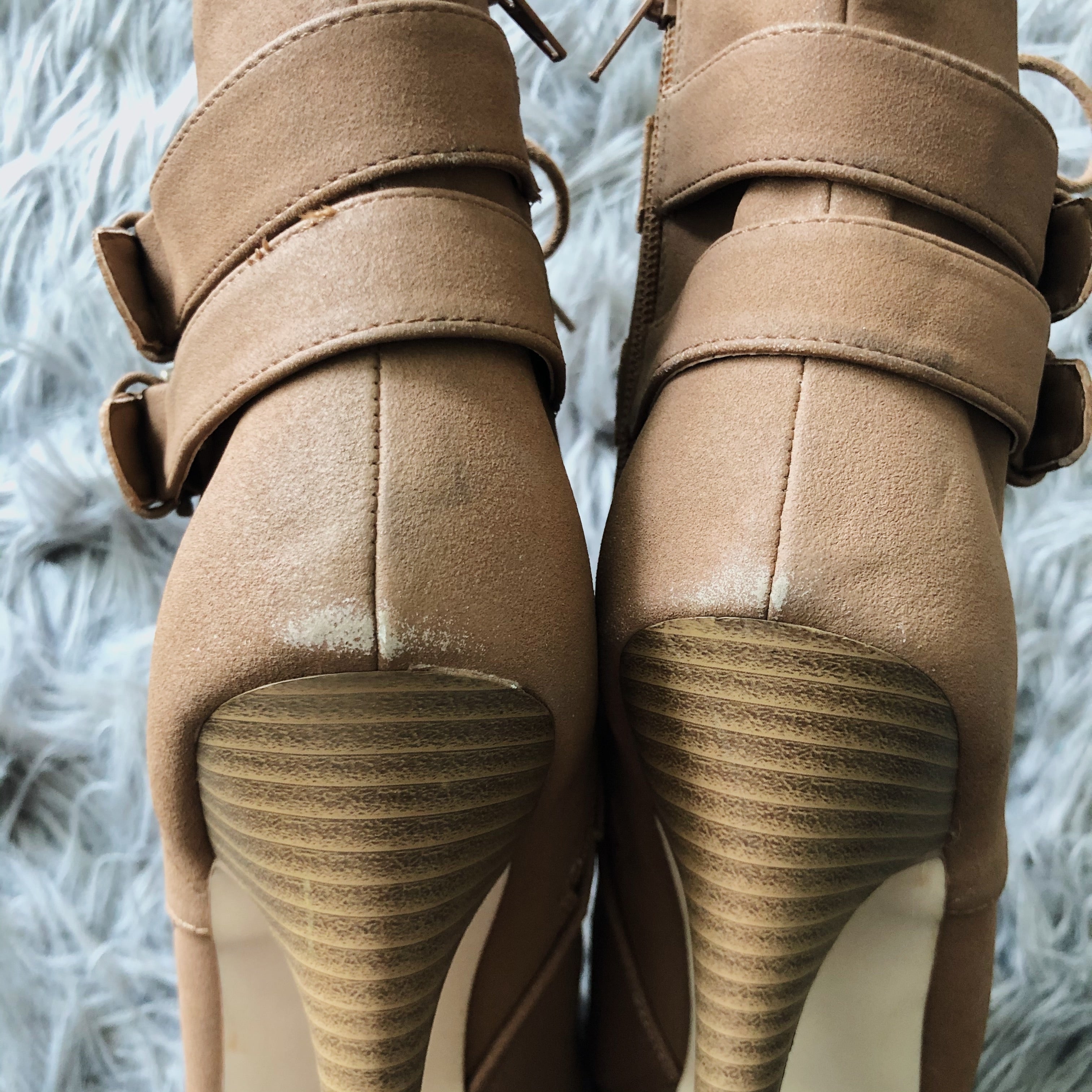 Too Bae 4 U Tan Lace Up Booties