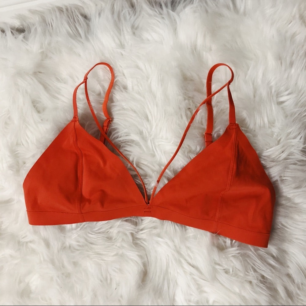 Red Strappy Seemless Comfy Bralette