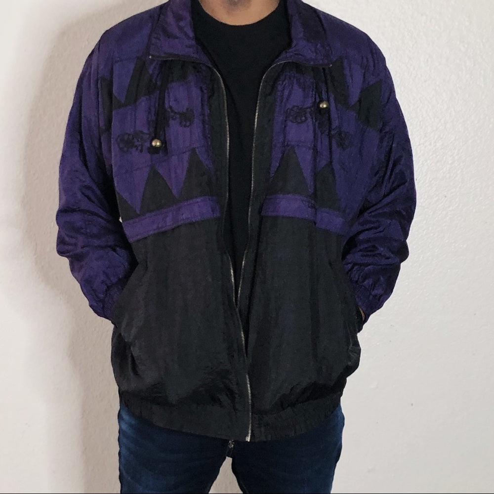 Vintage 90’s Purple & Black Unisex XL Jacket